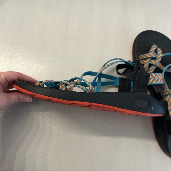 Chaco ZX2 Women’s Classic Colorful Fiesta Strappy Buckle Sandals Sz W10 GUC - Picture 7 of 8
